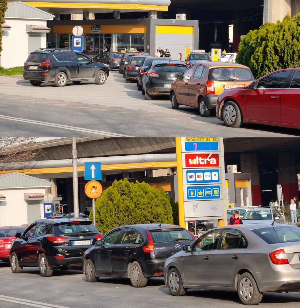 ПАНИКА НА БЕНЗИНСКИТЕ: Колони возила поради страв од ново поскапување на горивото