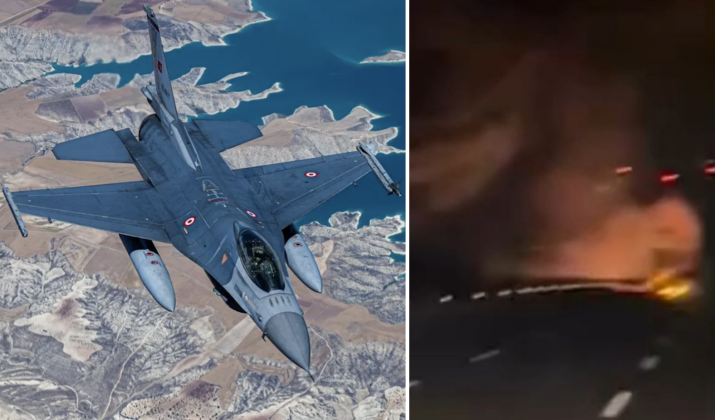 (Видео): Се урна турски воен авион, пилотот загинал