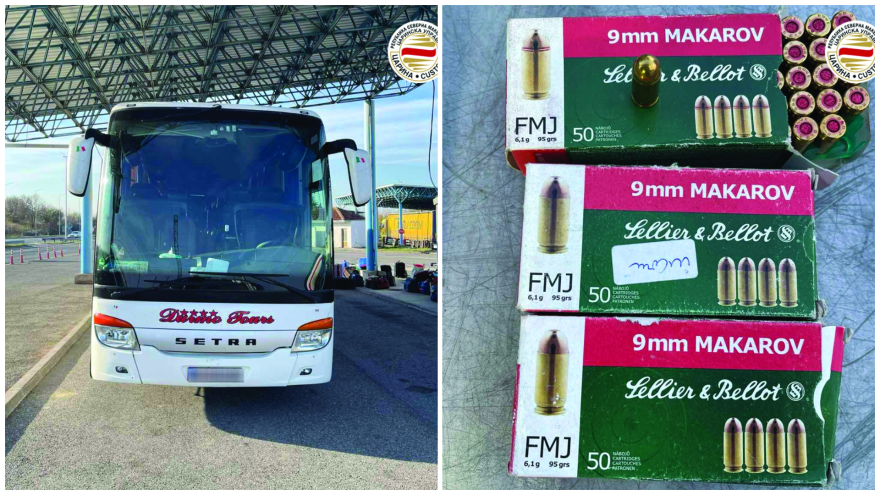 Царината заплени 580 куршуми скриени во автобус на Табановце